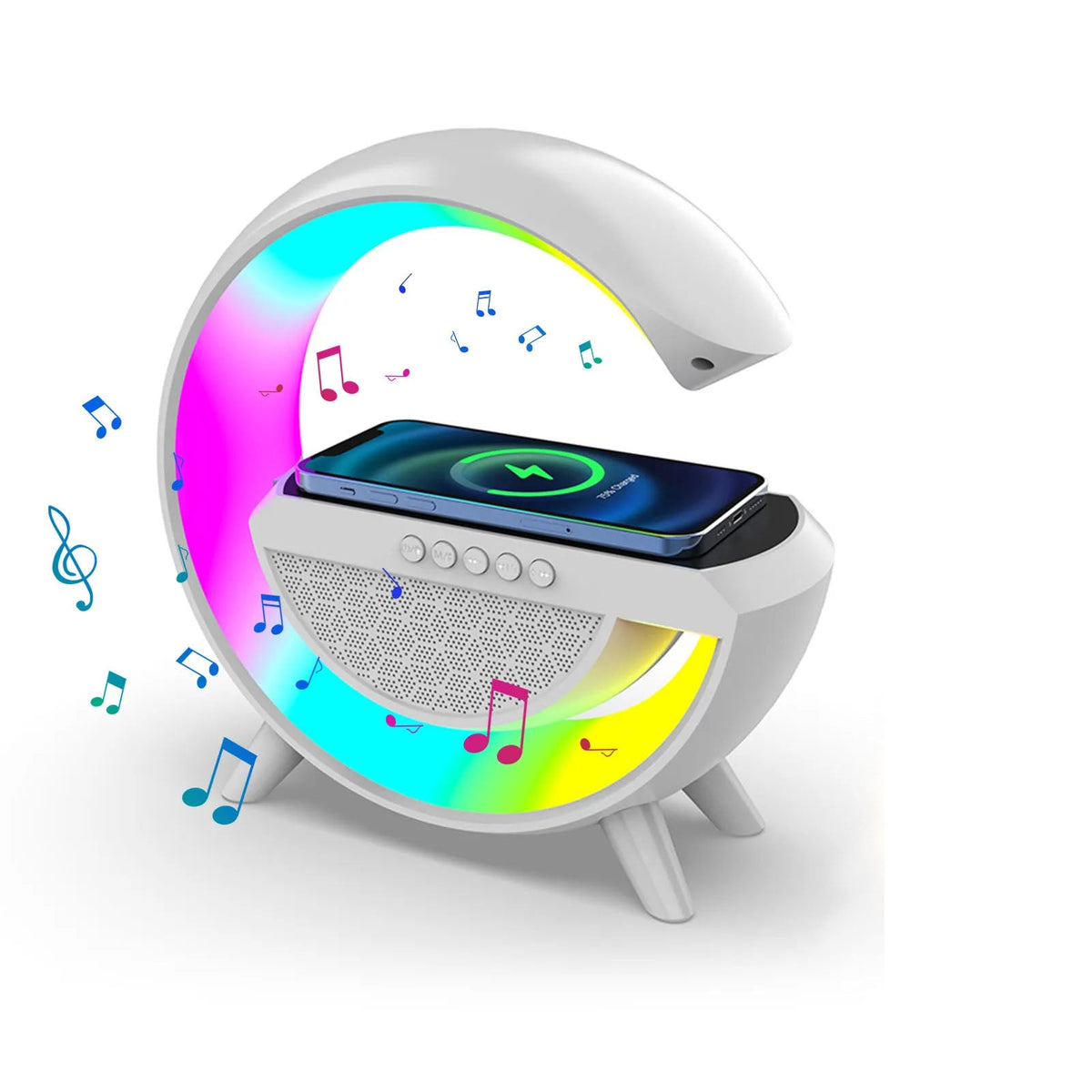 4-in-1 Smart Alarm Clock with Mood Light & Bluetooth Speaker
