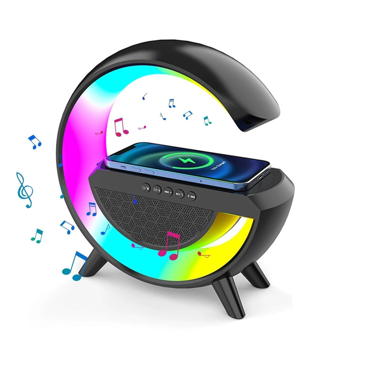 4-in-1 Smart Alarm Clock with Mood Light & Bluetooth Speaker
