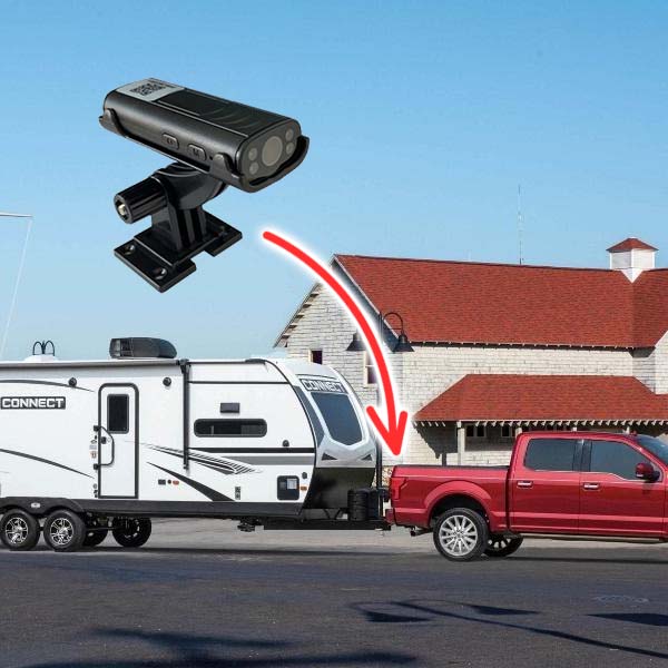 All-Weather Wireless Reverse Hitch Camera for Easy Towing